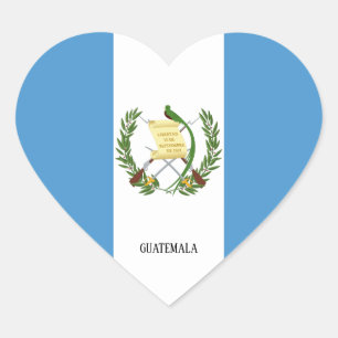 Guatemala Flag Splendid Patriotic Hart Sticker