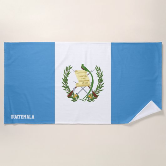 Guatemala Flag Splendid Patriotic Strandlaken (Voorkant)