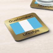 Guatemala Flag+Text Onderzetter (Linkerzijde)