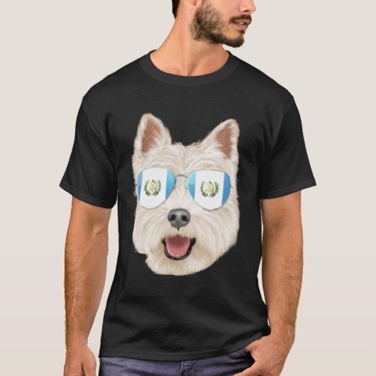 Guatemala Flag West Highland White Terrier Guatema T-shirt (Voorkant)