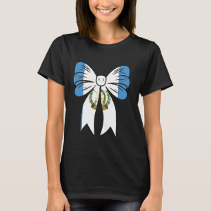 Guatemala Girl Coquette Bow Ribbon Pride Guatemala T-shirt
