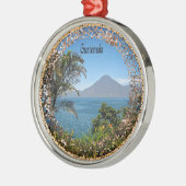 Guatemala, glans en glitter metalen ornament (Links)