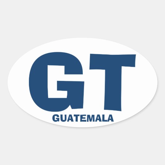 Guatemala GT Ovale Sticker (Voorkant)