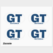 Guatemala GT Ovale Sticker (Vel)