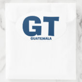 Guatemala GT Ovale Sticker (Tas)