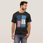 Guatemala Guatemalan American Flags Proud USA T-shirt (Voorkant volledig)