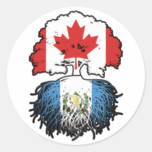 Guatemala Guatemalteekse Canadese bomen in Canada Ronde Sticker