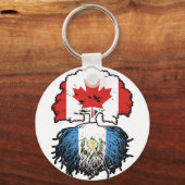 Guatemala Guatemalteekse Canadese bomen in Canada Sleutelhanger (Achterkant)
