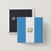 Guatemala (Guatemalteekse vlag) Vierkante Button 5,1 Cm (Voorkant /achterkant)