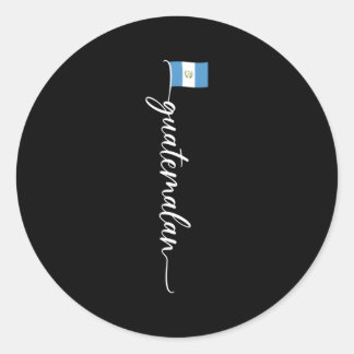 Guatemala Handtekening Guatemalteekse vlag Ronde Sticker