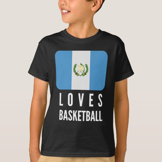 Guatemala houdt van basketbal t-shirt (Voorkant)