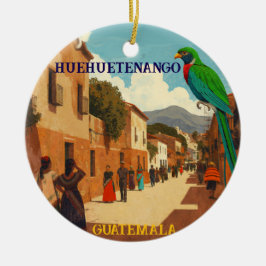 GUATEMALA, HUEHUETENANGO Retro poster Keramisch Ornament