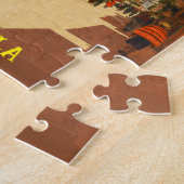 GUATEMALA, HUEHUETENANGO Retro poster Legpuzzel (Zijkant)