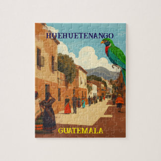 GUATEMALA, HUEHUETENANGO Retro poster Legpuzzel