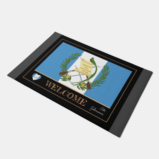 Guatemala huismat, Guatemalteekse vlag / welkom Deurmat (Schuin)