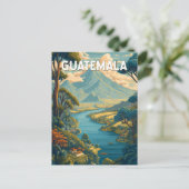 Guatemala Illustratie Reizen Art Vintage Briefkaart (Staand voorkant)