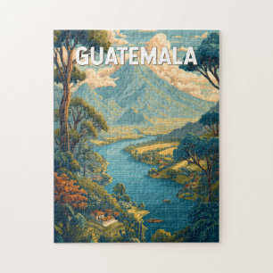 Guatemala Illustratie Reizen Art Vintage Legpuzzel