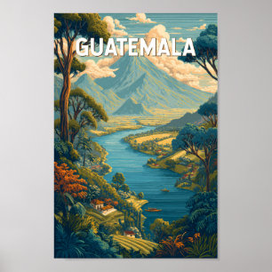 Guatemala Illustratie Reizen Art Vintage Poster
