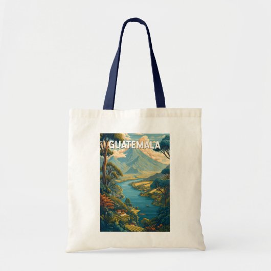 Guatemala Illustratie Reizen Art Vintage Tote Bag (Voorkant)