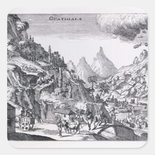Guatemala'' in het Spaans Noord-Amerika Vierkante Sticker (Voorkant)