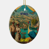 GUATEMALA, IZABAL Retro poster Keramisch Ornament (Rechts)