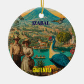 GUATEMALA, IZABAL Retro poster Keramisch Ornament (Voorkant)
