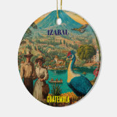GUATEMALA, IZABAL Retro poster Keramisch Ornament (Links)