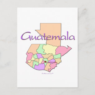 Guatemala-kaart Briefkaart