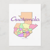 Guatemala-kaart Briefkaart (Voorkant)