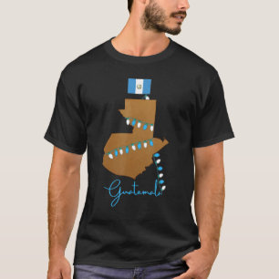 Guatemala Kaart Guatemalaanse vlag Kerstmis Mer T-shirt