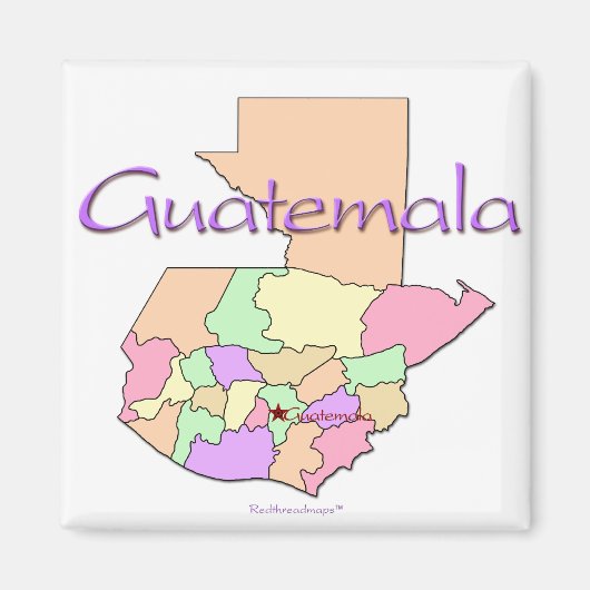 Guatemala-kaart Magneet (Voorkant)
