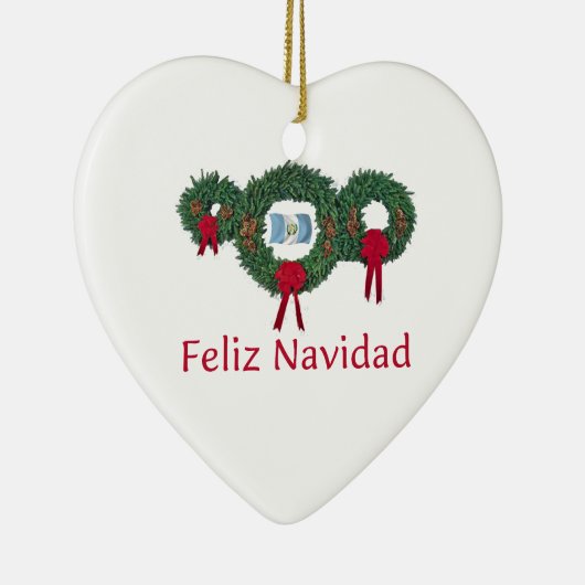 Guatemala Kerstmis 2 Keramisch Ornament (Rechts)