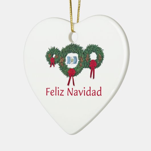 Guatemala Kerstmis 2 Keramisch Ornament (Links)