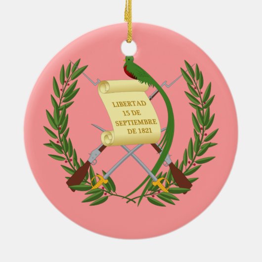 GUATEMALA* kerstversiering Keramisch Ornament (Achterkant)