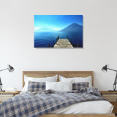 Guatemala - Lago Atitlan Sunrise Canvas Afdruk (Insitu (Slaapkamer))