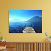Guatemala - Lago Atitlan Sunrise Canvas Afdruk (Insitu (Woonkamer))