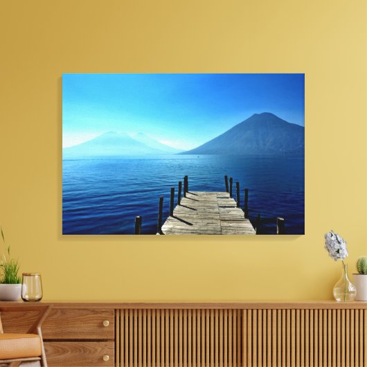 Guatemala - Lago Atitlan Sunrise Canvas Afdruk (Insitu (Woonkamer))