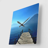 Guatemala - Lago Atitlan Sunrise Vierkante Klok (Hoek)