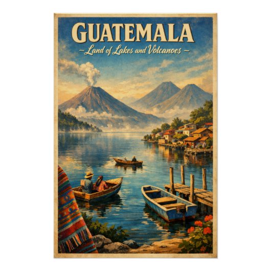 GUATEMALA – Land van meren en vulkanen Perfect Poster (Voorkant)
