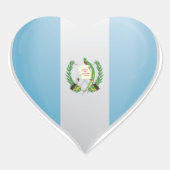 Guatemala liefde vlag trots hart sticker (Voorkant)