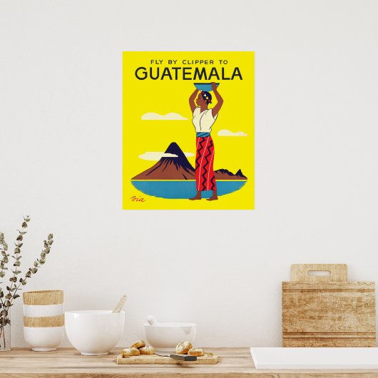  Guatemala luchttoerisme reizen Poster (Keuken)