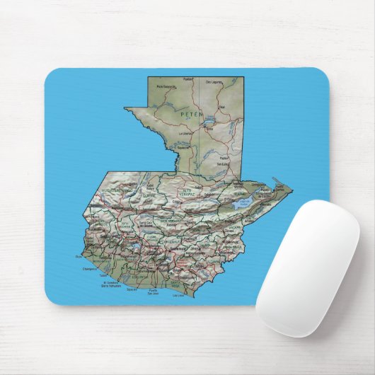 Guatemala Map Mousepad Muismat (Met muis)