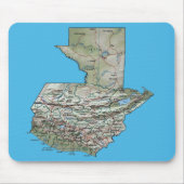 Guatemala Map Mousepad Muismat (Voorkant)