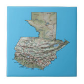 Guatemala Map Tile Tegeltje (Voorkant)