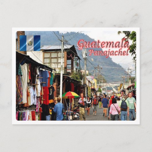 Guatemala - markt van Panajachel - Briefkaart (Voorkant)