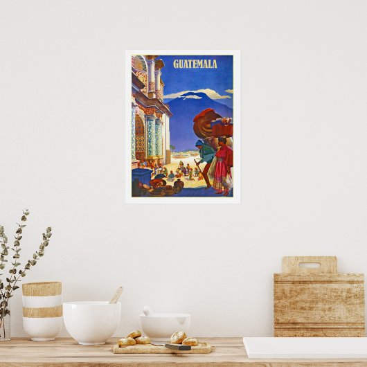 Guatemala, mensen, oud poster (Keuken)