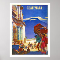 Guatemala, mensen, oud poster