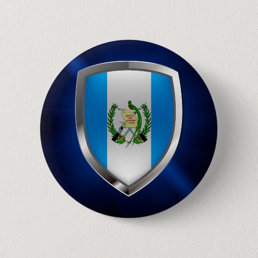 Guatemala Mettalic Emblem Ronde Button 5,7 Cm (Voorkant)