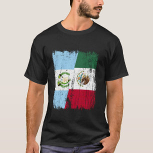 Guatemala Mexico Halve Vlag Guatemalteekse Mexicaa T-shirt