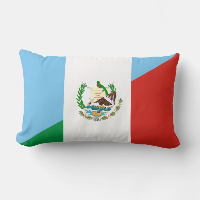 guatemala mexico halve vlag kussen (Voorkant)